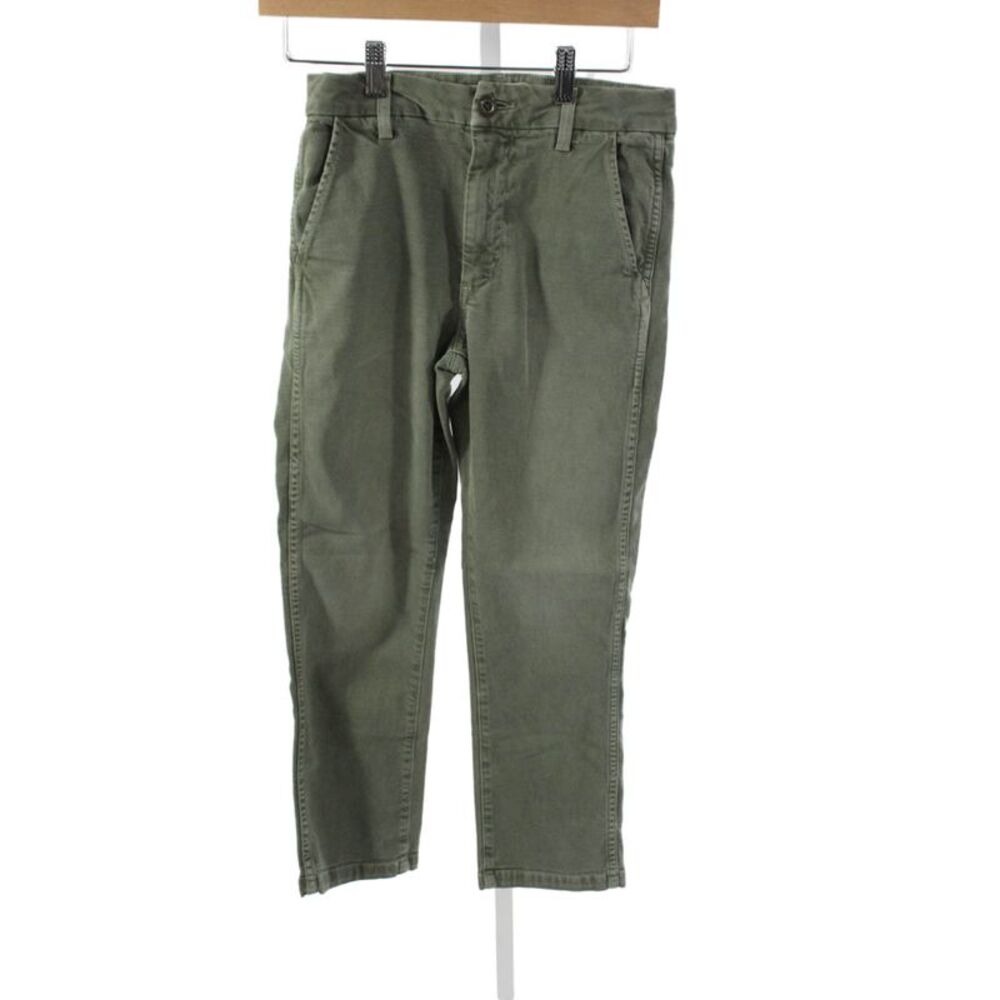 Amo Unisex Adults Chino Pants Green Military Cotton Size 23